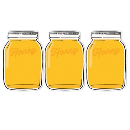 Picture of Eureka Paper Cut-Outs, The Hive Mason Jar, 36 Cut-Outs Per Pack, Set Of 3 Packs