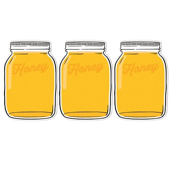 Picture of Eureka Paper Cut-Outs, The Hive Mason Jar, 36 Cut-Outs Per Pack, Set Of 3 Packs