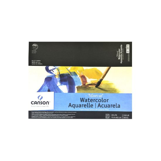 Picture of Canson Montval Watercolor Paper, 18in x 24in, 12 Sheets