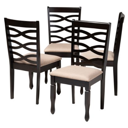 Picture of Baxton Studio 9405 Lanier Dining Chairs, Brown, Set Of 4 Chairs