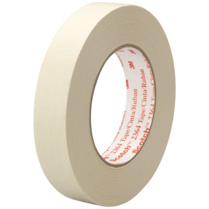 Picture of 3M 2364 Masking Tape, 3in Core, 1in x 180ft, Tan, Pack Of 12