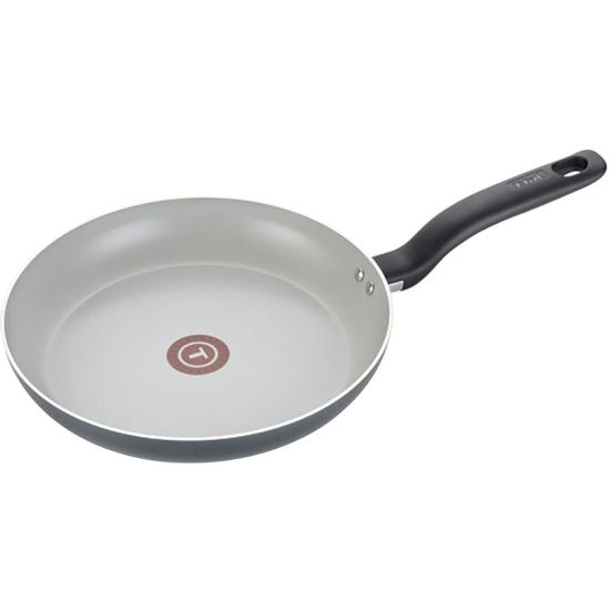 Picture of T-Fal Initiatives Aluminum Fry Pan, 12in, Black/Silver