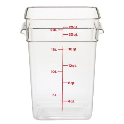 Picture of Cambro Camwear 22-Quart CamSquare Storage Containers, Clear, Set Of 6 Containers