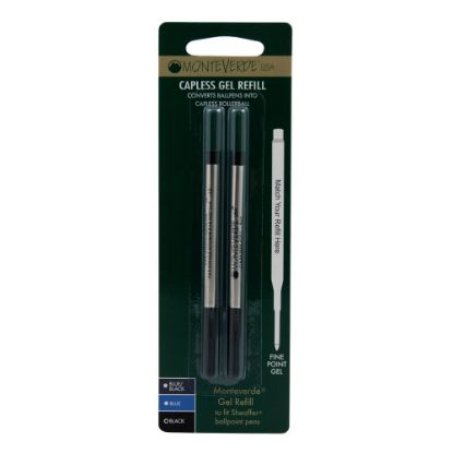 Picture of Monteverde Rollerball Refills For Sheaffer Rollerball Pens, Fine Point, 0.5 mm, Black, Pack Of 25 Refills