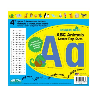 Picture of Barker Creek Letter Pop-Outs, 4in, ABC Animals, Set Of 213