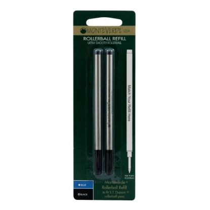 Picture of Monteverde Rollerball Refills For St. Dupont Rollerball Pens, Fine Point, 0.5 mm, Black, Pack Of 2 Refills