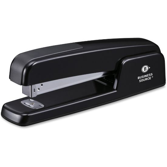 Picture of Business Source Die-cast Stapler - 20 Sheets Capacity - 210 Staple Capacity - Full Strip - Top Loading - 1 Each - Black - Die-cast