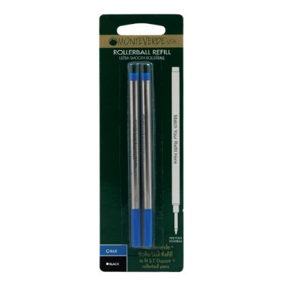 Picture of Monteverde Rollerball Refills For St. Dupont Rollerball Pens, Fine Point, 0.5 mm, Blue, Pack Of 2 Refills