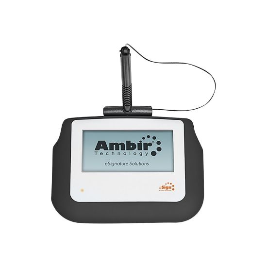 Picture of Ambir nSign 110 - Signature terminal w/ LCD display - 4 x 2 in - wired - USB