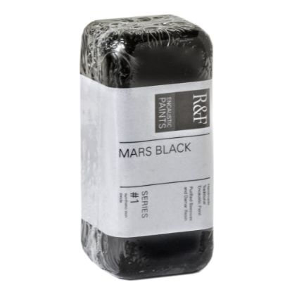 Picture of R & F Handmade Paints Encaustic Paint Cake, 104 mL, Mars Black