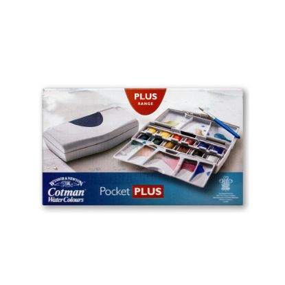 Picture of Winsor & Newton Cotman Watercolor Pocket Plus Set, Half Pan