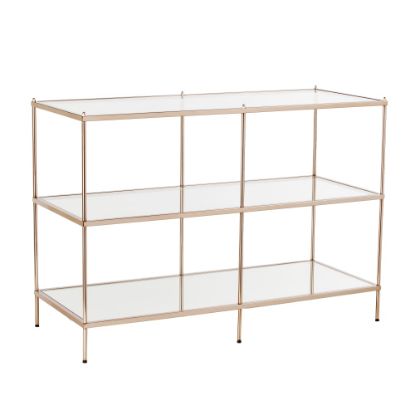 Picture of SEI Furniture Knox Console Table, Rectangle, Clear/Metallic Gold