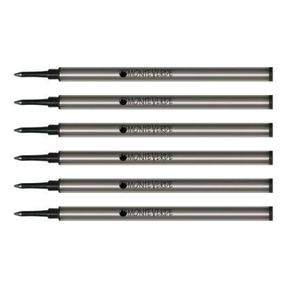 Picture of Monteverde Rollerball Refills For Waterman Rollerball Pens, Fine Point, 0.5 mm, Black, Pack Of 6 Refills