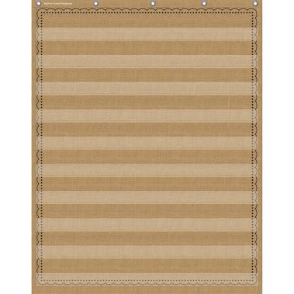 Picture of Teacher Created Resources 10-Pocket Pocket Chart, 34in x 44in, Burlap