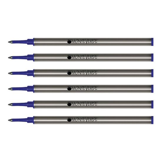 Picture of Monteverde Rollerball Refills For Waterman Rollerball Pens, Fine Point, 0.5 mm, Blue, Pack Of 6 Refills