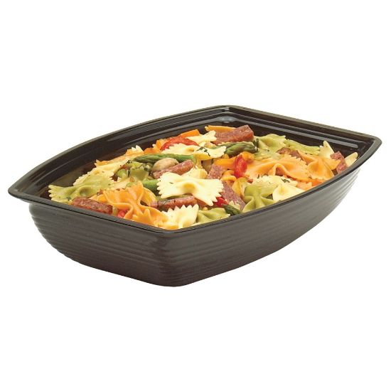 Picture of Cambro Camwear Rectangular Ribbed Bowls, 5 Qt, Black, Pack Of 4 Bowls