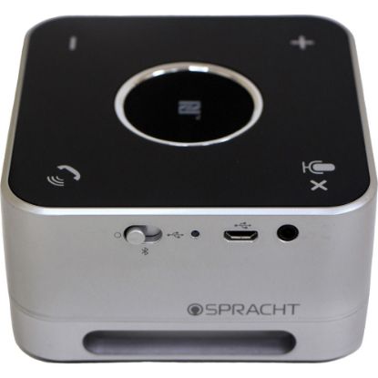 Picture of SprachtConference Mate Bluetooth Wireless and USB Combo Speaker, Black/Silver, SPTMCP3030