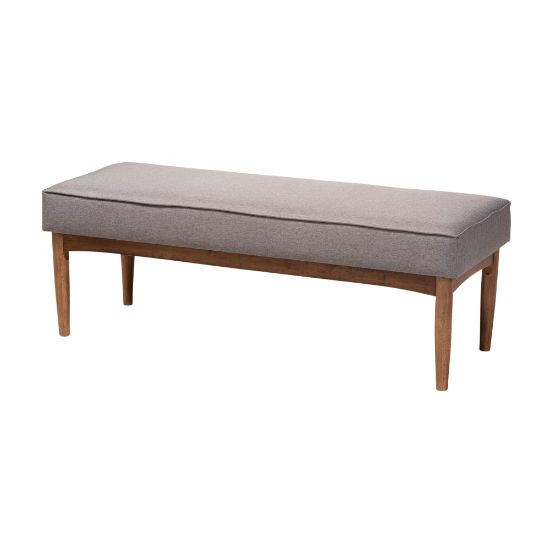 Picture of Baxton Studio 9308 Bench, 16-1/2inH x 46-1/2inW x 18inD, Gray/Walnut