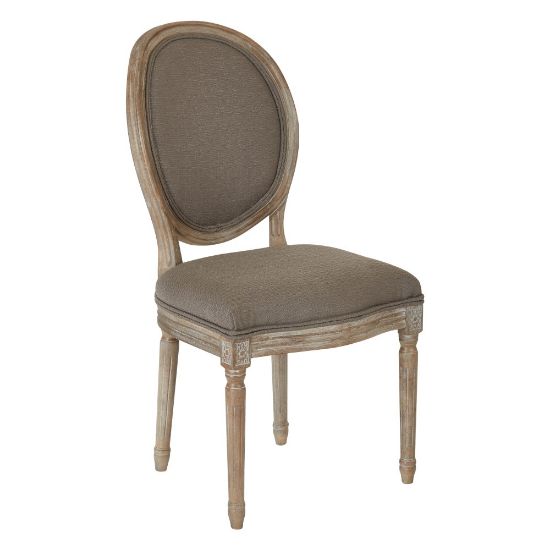 Picture of Ave Six Lillian Oval-Back Chair, Klein Otter/Light Brown