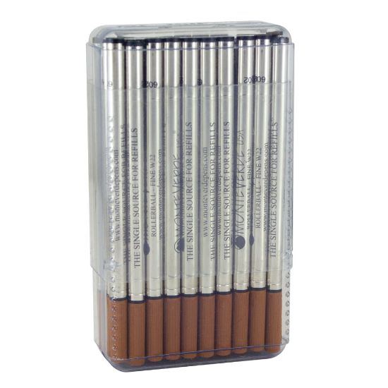 Picture of Monteverde Rollerball Refills For Waterman Rollerball Pens, Fine Point, 0.5 mm, Black, Pack Of 50 Refills