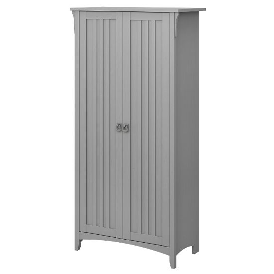 Picture of Bush Furniture Salinas Tall Storage Cabinet With Doors, Cape Cod Gray, Standard Delivery