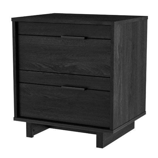 Picture of South Shore Fynn 2-Drawer Nightstand, 22-1/4inH x 22-1/4inW x 16-1/2inD, Gray Oak