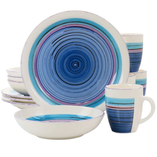 Picture of Gibson Home Richvale 12-Piece Dinnerware Set, Blue