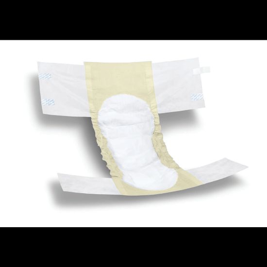 Picture of FitRight Basic Disposable Briefs, X-Large, White/Yellow, 25 Briefs Per Bag, Case Of 4 Bags