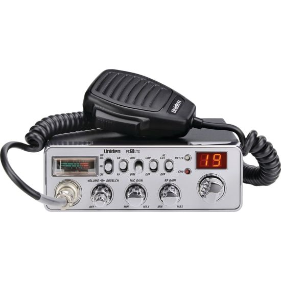 Picture of Uniden 40-Channel CB Radio Without SWR Meter, 2-1/4inH x 6-5/16inW x 6-7/16inD, Black, UNNPC68LTX