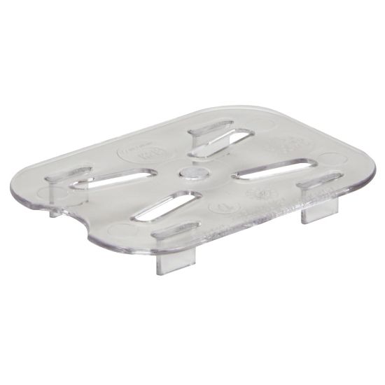 Picture of Cambro Camwear GN 1/8 Drain Shelves, 9/16inH x 3-1/16inW x 4-3/16inD, Clear, Pack Of 6 Shelves