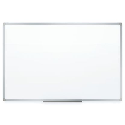 Picture of Mead Melamine Non-Magnetic Dry-Erase Whiteboard With Marker Tray, 72in x 48in, Aluminum Frame With Silver Finish