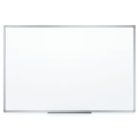 Picture of Mead Melamine Non-Magnetic Dry-Erase Whiteboard With Marker Tray, 72in x 48in, Aluminum Frame With Silver Finish