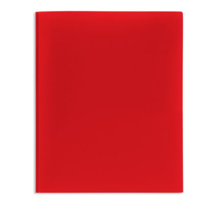 Picture of Office Depot Brand 2-Pocket School-Grade Poly Folder with Prongs, Letter Size, Red