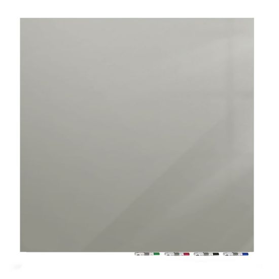 Picture of Ghent Aria Low Profile Glassboard, Magnetic, 48inH x 48inW, Square, Gray