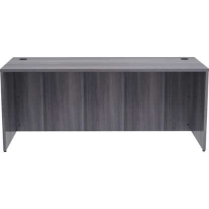 Picture of Lorell Essentials 72inW Computer Desk, Weathered Charcoal