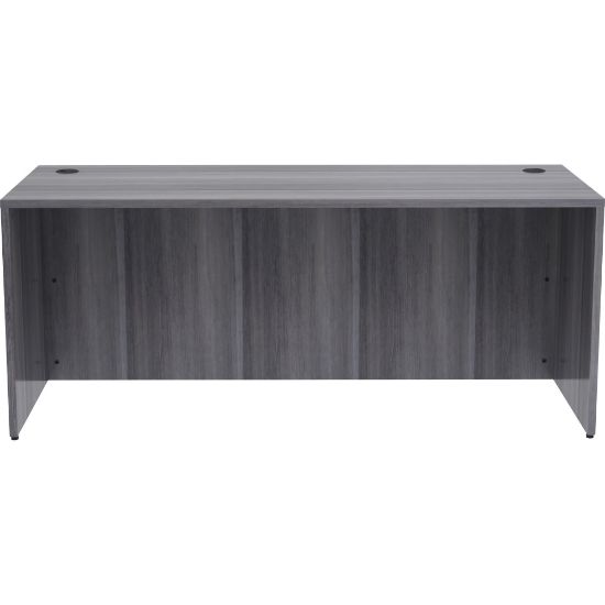 Picture of Lorell Essentials 72inW Computer Desk, Weathered Charcoal