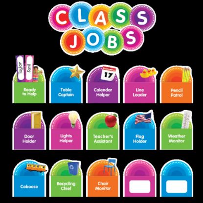 Picture of Color Your Classroom Class Jobs Bulletin Board Set, Assorted Colors