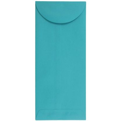 Picture of JAM Paper Policy Envelopes, #11, Gummed Seal, 30% Recycled, Sea Blue, Pack Of 50 Envelopes