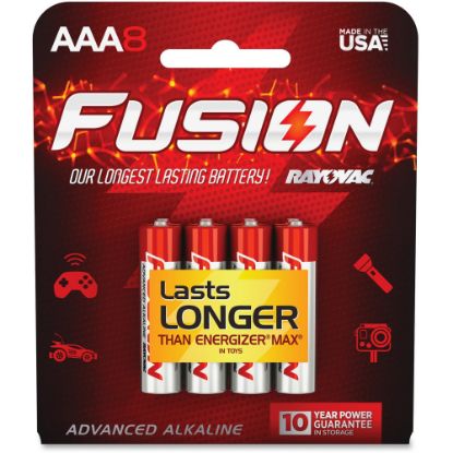 Picture of Rayovac Fusion Alkaline AAA Batteries - For Multipurpose - AAA - 8 / Pack