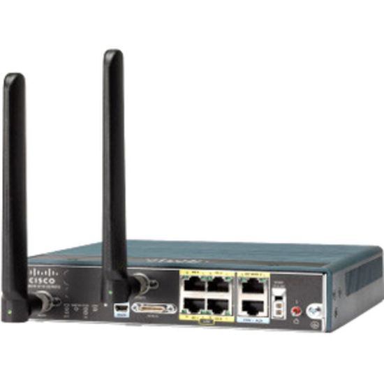 Picture of Cisco C819 M2M Hardened Secure Router with Smart Serial - 5 Ports - 4 RJ-45 Port(s) - Management Port - Slots1 GB - Gigabit Ethernet - Desktop, Wall Mountable - 90 Day