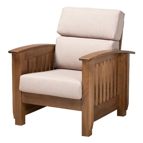 Picture of Baxton Studio Charlotte Lounge Chair, Taupe