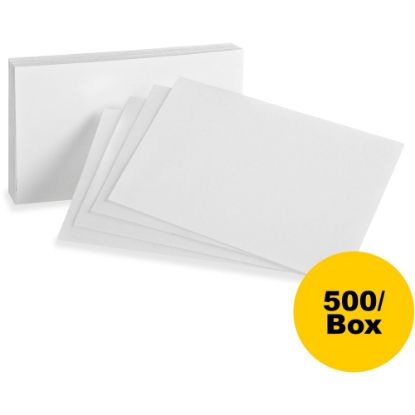 Picture of Oxford Printable Index Card - White - 5in x 8in - 85 lb Basis Weight - 500 / Box