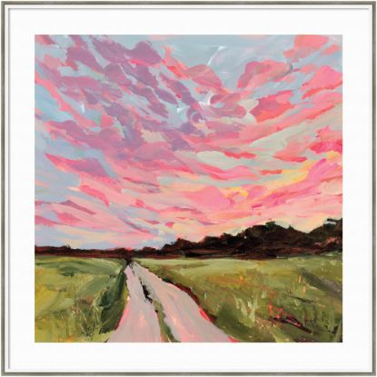 Picture of Amanti Art Oklahoma by Emily Kenney Wood Framed Wall Art Print, 41inW x 41inH, White