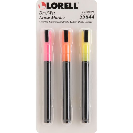 Picture of Lorell Magnetic Dry-Erase/Chalkboard Marker, Multicolor, Pack Of 3