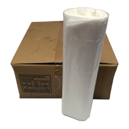 Picture of Island Plastic Bags High-Density Trash Liners, 54 Gallons, Case Of 200 Liners