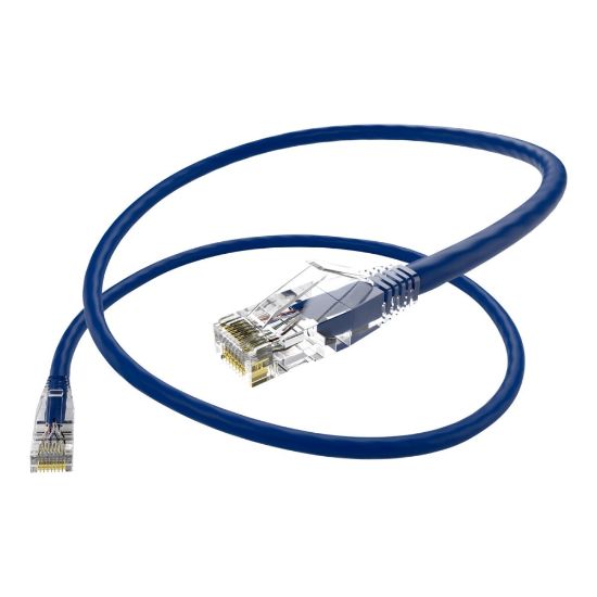 Picture of Unirise UNC Group Clearfit - Patch cable - RJ-45 (M) to RJ-45 (M) - 15 ft - CAT 6 - snagless - blue