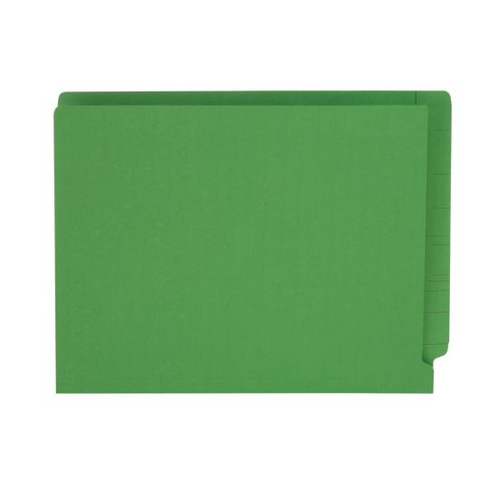 Picture of Pendaflex Color Straight-Cut End-Tab Folders, 8 1/2in x 11in, Letter Size, Green, Pack Of 100