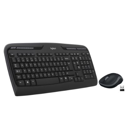 Picture of LogitechMK320 Wireless Straight Full-Size Keyboard & Ambidextrous Optical Mouse, Black