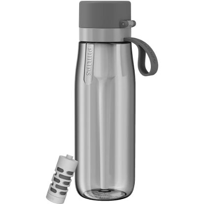 Picture of Philips GoZero Everyday Tritan Water Bottle With Filter, 22 Oz, Gray