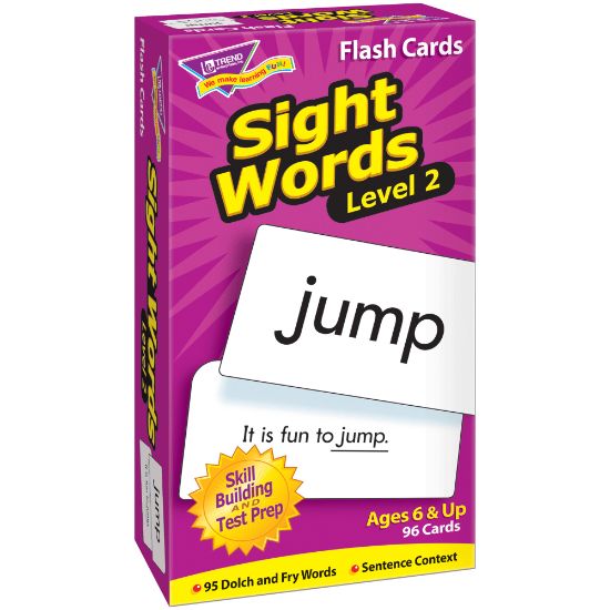 Picture of TREND Sight Words Skill Drill Flash Cards, Level 2, 6in x 3in, Grades 1-2, Pack Of 96